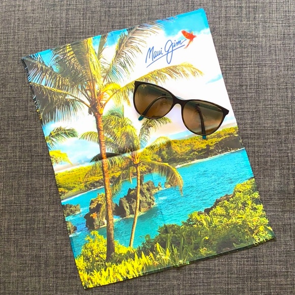 ♥️ 3/30 New Rare XXL Maui Jim Sunglasses Microfiber Cleaning Cloth NIP - Picture 3 of 4